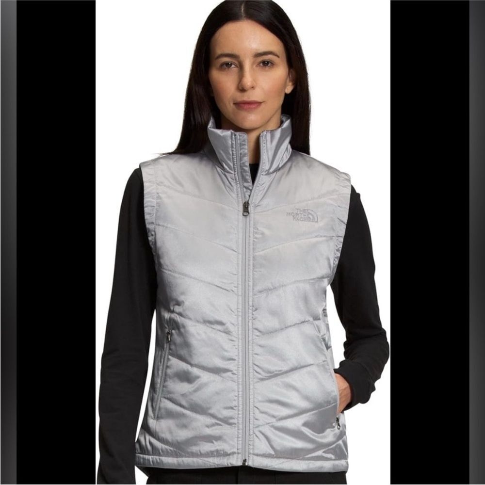 The North Face Jacket Womens Small Goose Down Vest 550 Silver